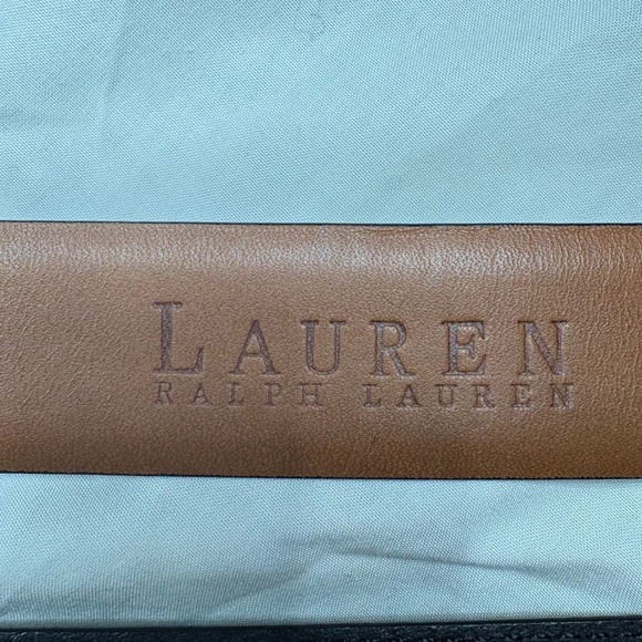 3-Womens Belts Black Leather Lauren Ralph Lauren Fossil Liz Claiborne Size L - Picture 8 of 8